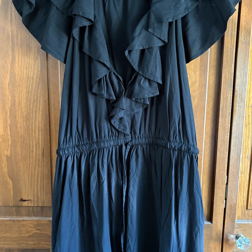 Old Navy Black Ruffle Mini Dress (NWT)